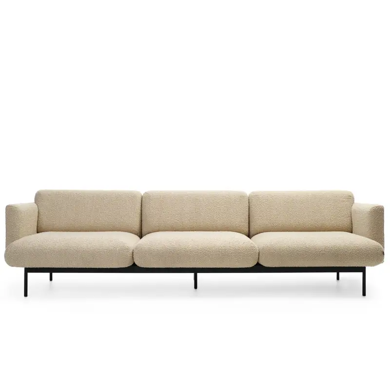 Bejot-Fora-modulaire-bank-zitbank-loungebank-kantoorbank-teddy-zwart-onderstel-beige-3-zits-bank