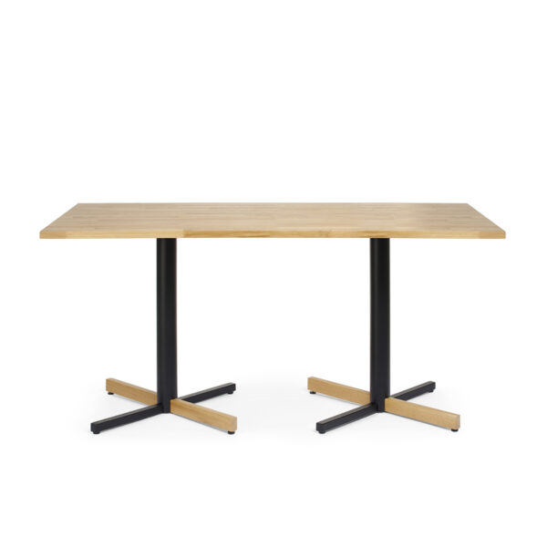 Bejot-Table-Cross--tafels-hoog-laag-houten-tafelblad-zwart-metalen-houten-onderstel-vierkante-tafel-2-onderstellen