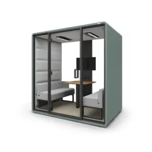 Hushoffice Hushfree M 4-persoons akoestische cabine voor focus en samenwerking