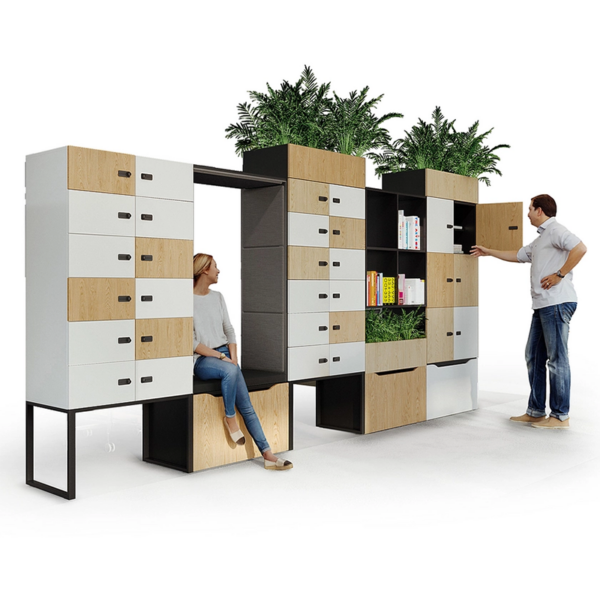 hushoffice-hushlock-kast-kantoorkast-modulaire-kastenwand-scheidingswand-biophilic-design-houten-kast