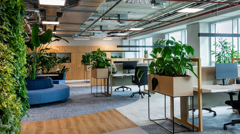 Biophilic kantoorinrichting