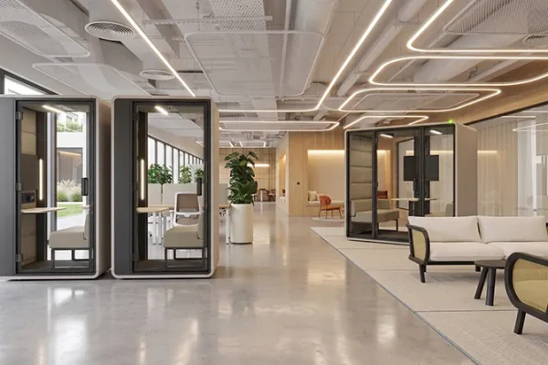 Hushoffice Hushfree M 4-persoons akoestische cabine voor focus en samenwerking