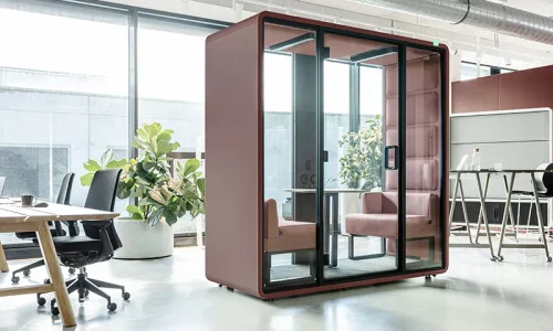 Hushoffice Hushfree XM 2-persoons premium mobiele vergaderruimte voor kantoor