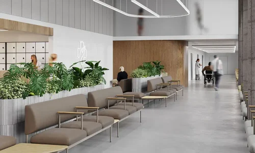 looproute voor zorginstellingen met ergonomische en modulaire meubels van bejot voor projectinrichting in de zorg
