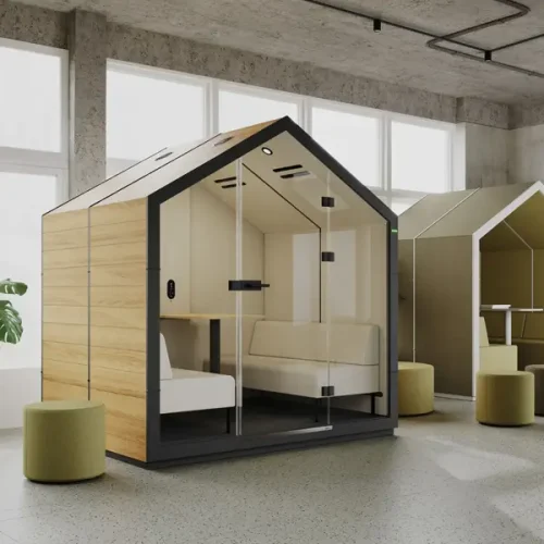 Bejot treehouse akoestische cabine voor projectinrichting en kantoor interieur